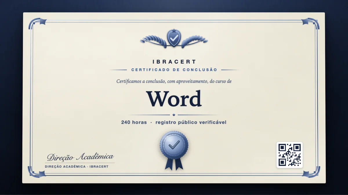 Capa do curso Word
