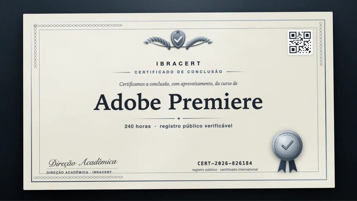 Capa do curso Adobe Premiere