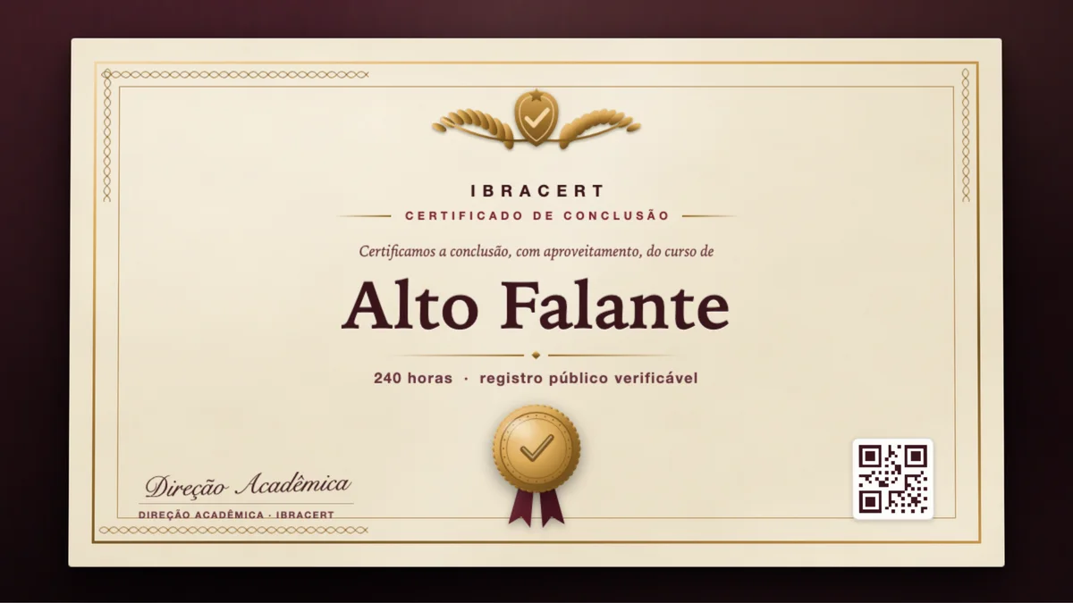 Capa do curso Alto Falante