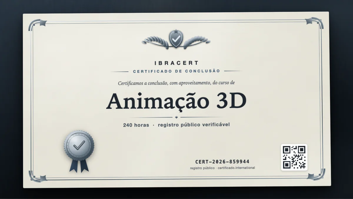 Capa do curso Animação 3D