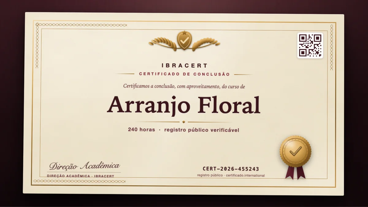 Capa do curso Arranjo Floral