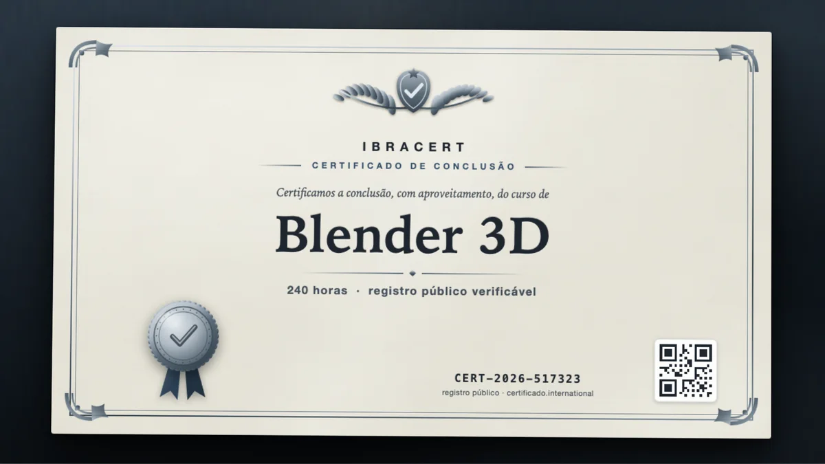 Capa do curso Blender 3D