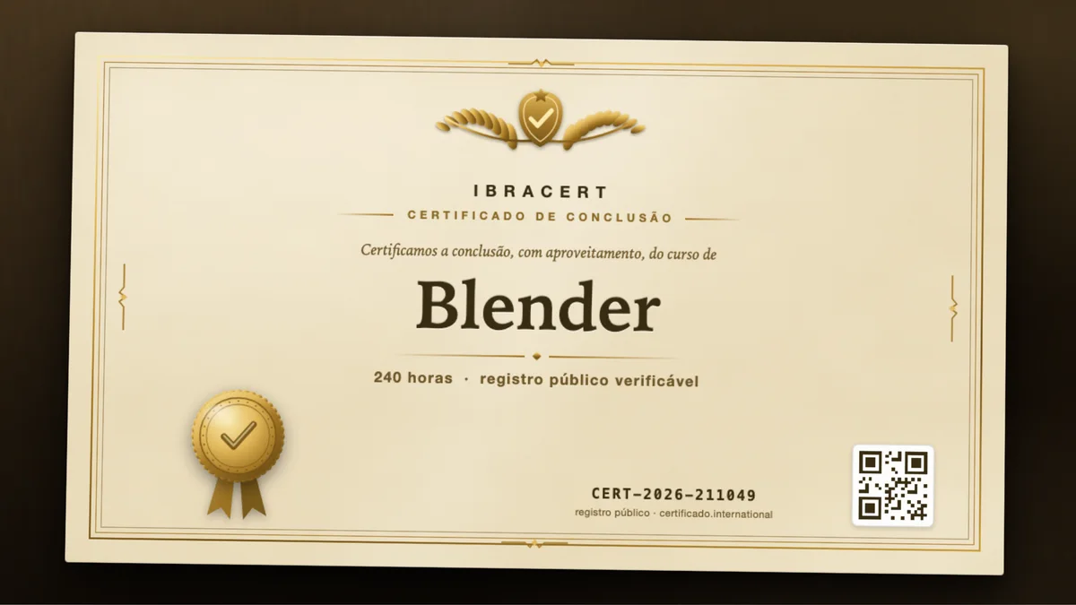 Capa do curso Blender