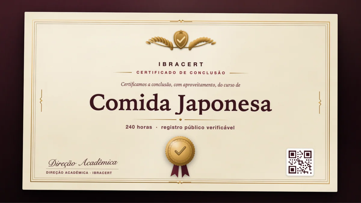 Capa do curso Comida Japonesa
