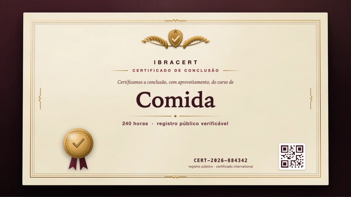 Capa do curso Comida