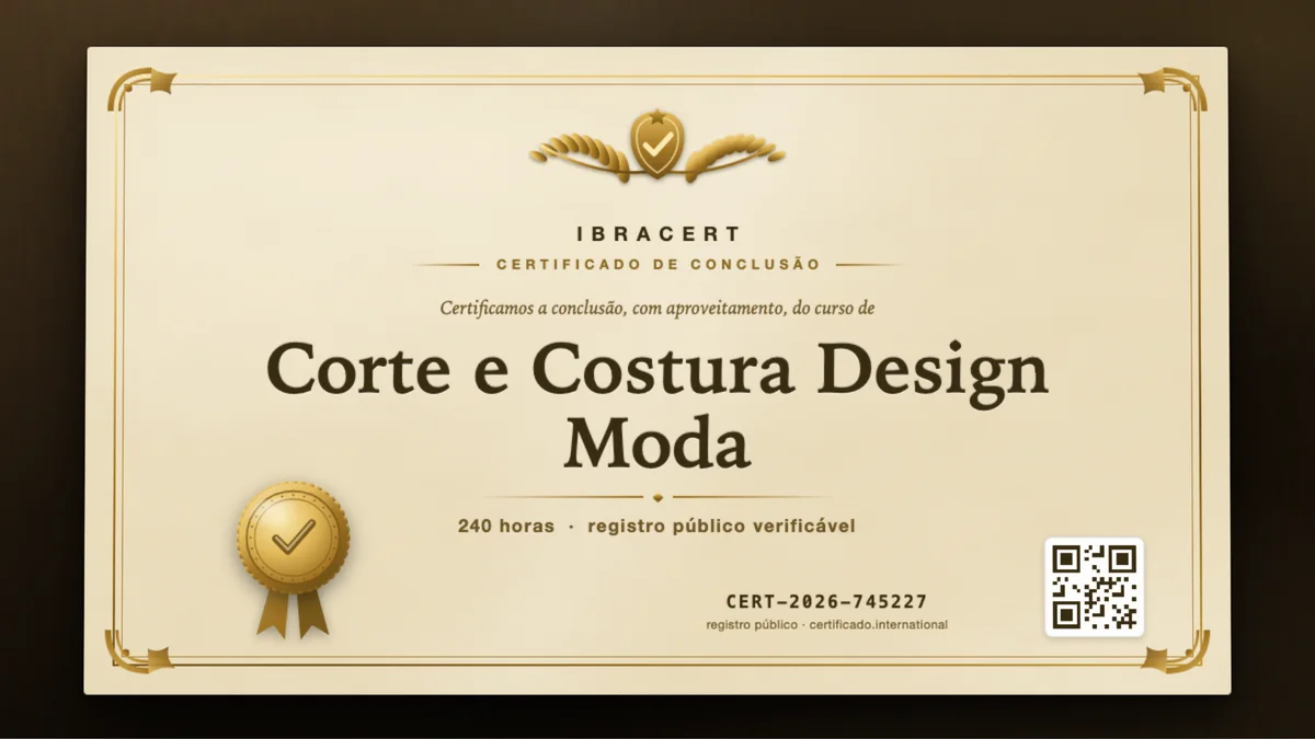 Capa do curso Corte e Costura Design Moda