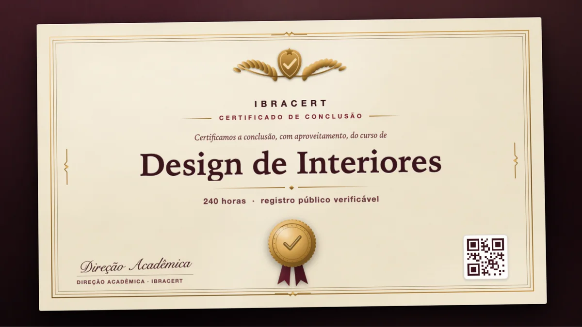 Capa do curso Design de Interiores