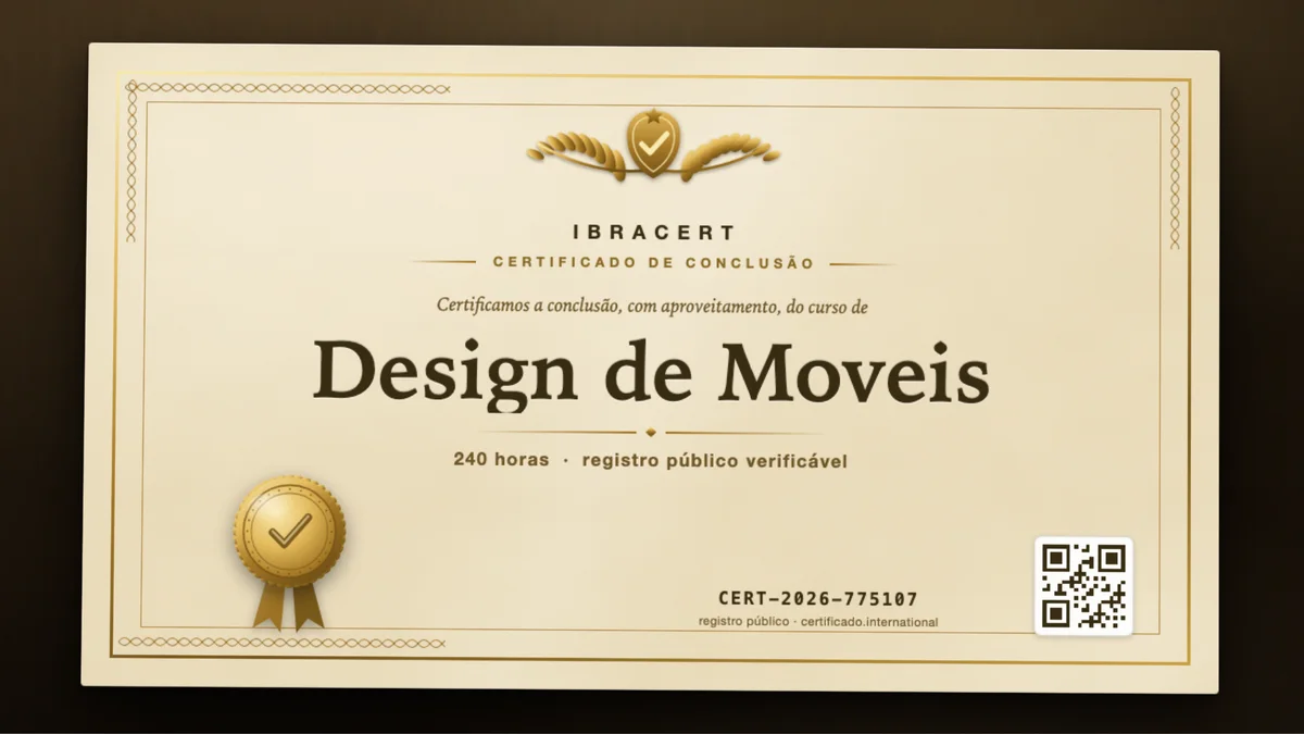 Capa do curso Design de Moveis