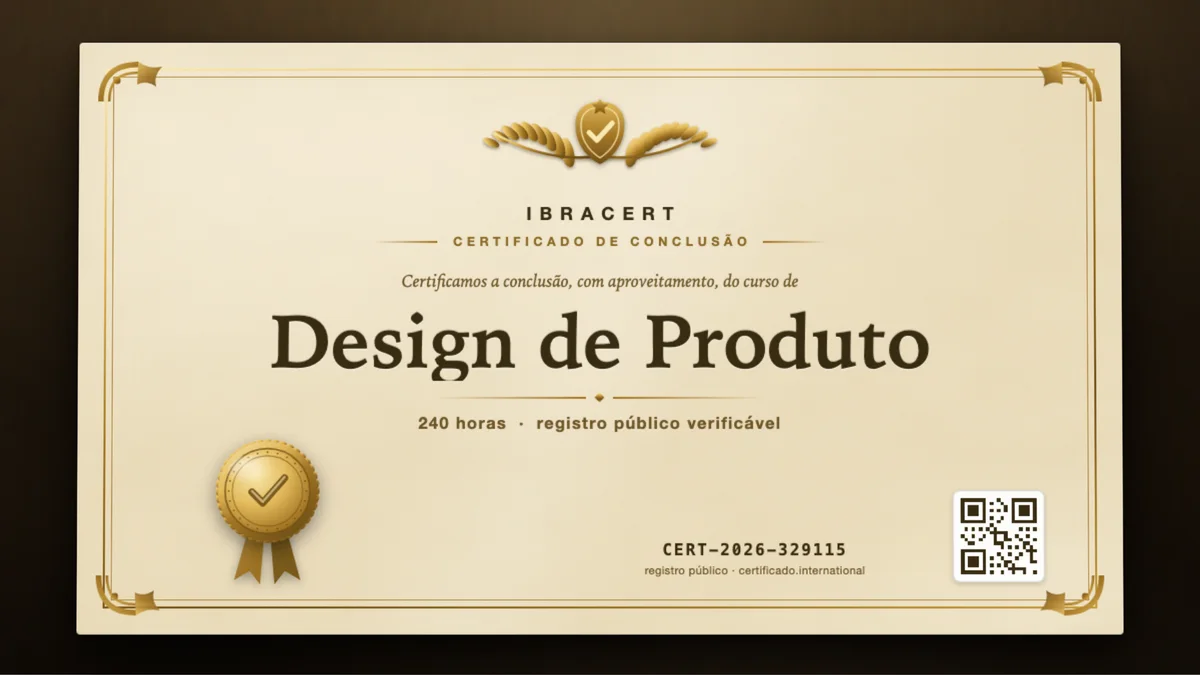Capa do curso Design de Produto