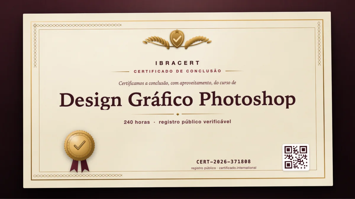 Capa do curso Design Gráfico Photoshop