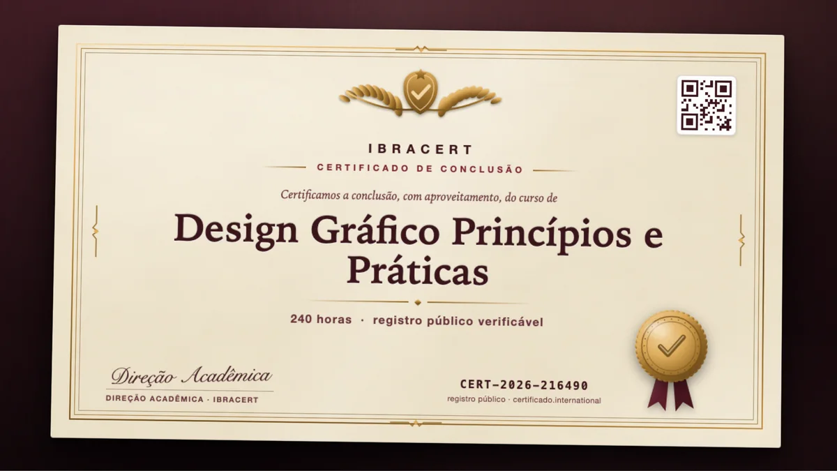 Capa do curso Design Gráfico Princípios e Práticas