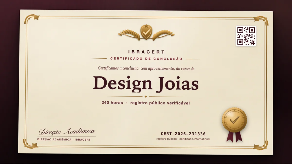 Capa do curso Design Joias