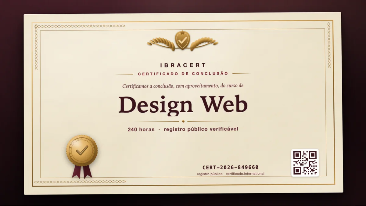 Capa do curso Design Web