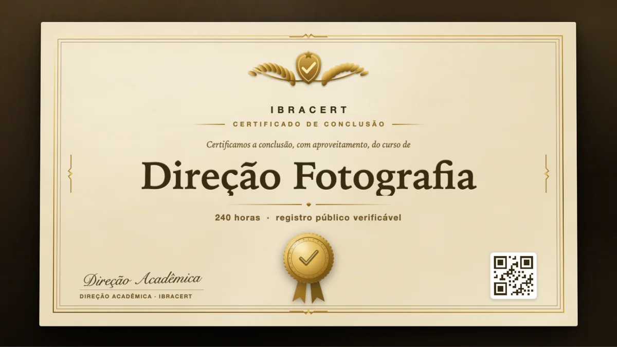 Capa do curso Direção Fotografia