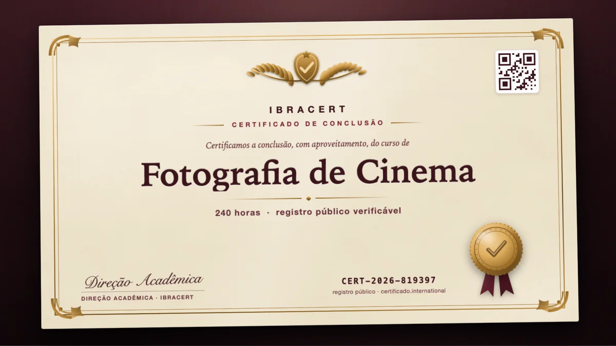 Capa do curso Fotografia de Cinema