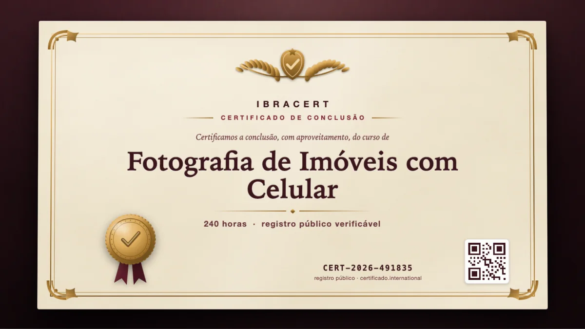 Capa do curso Fotografia de Imóveis com Celular
