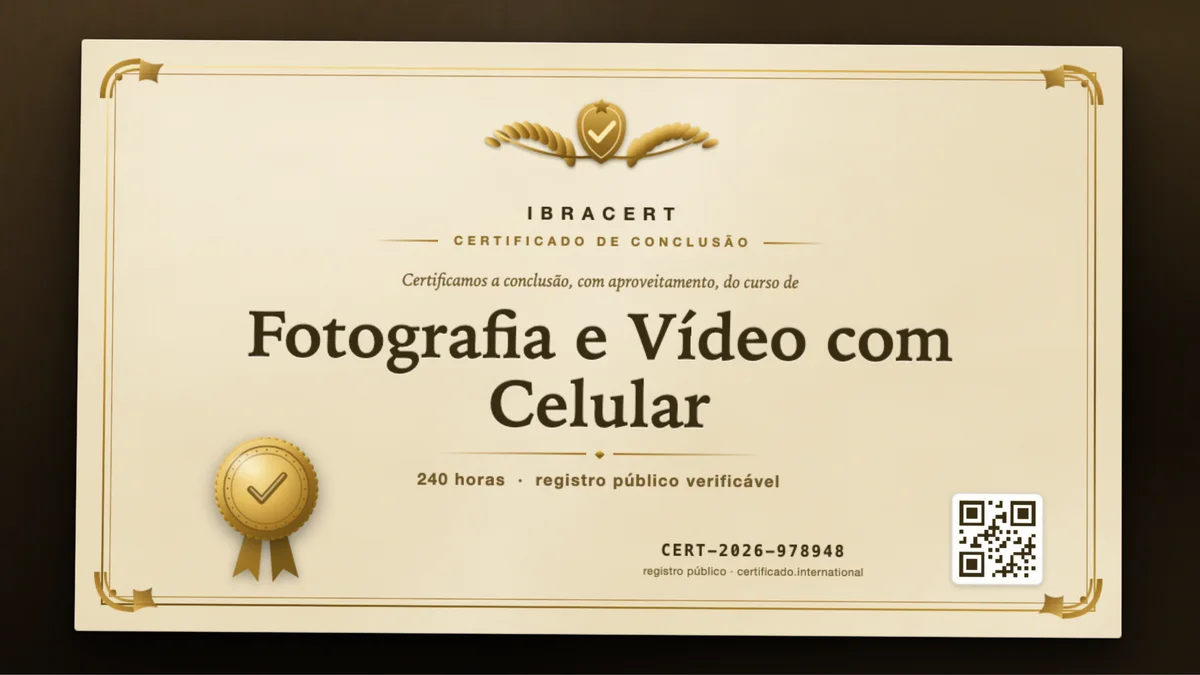 Capa do curso Fotografia e Vídeo com Celular