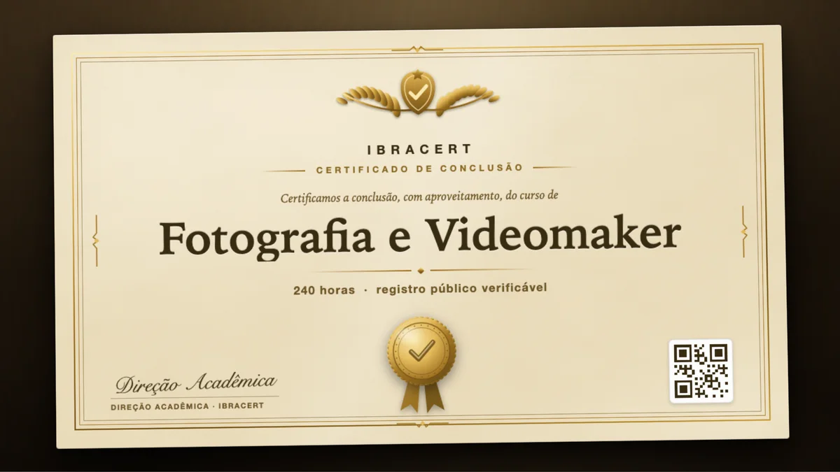 Capa do curso Fotografia e Videomaker
