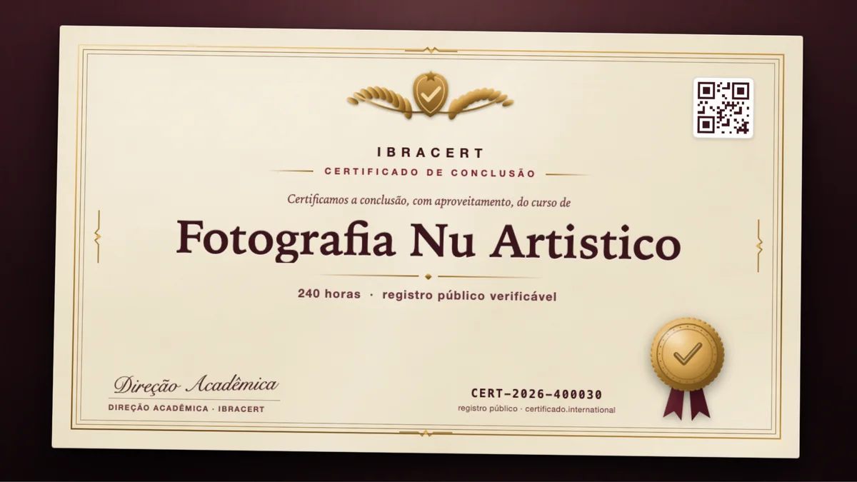 Capa do curso Fotografia Nu Artistico