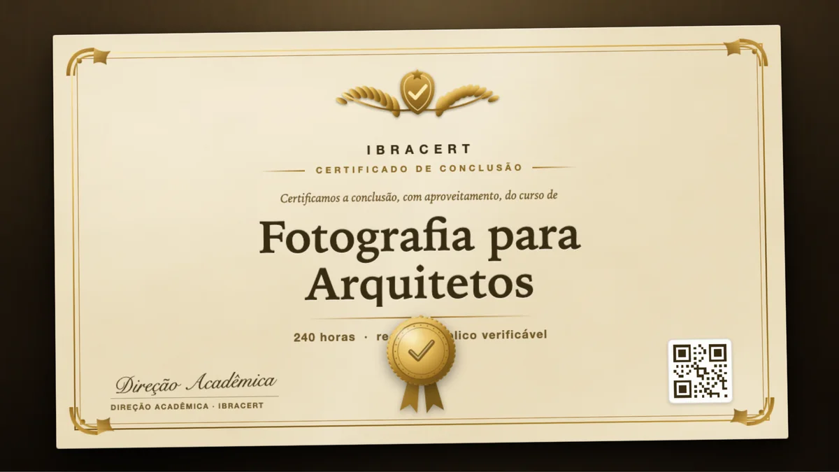 Capa do curso Fotografia para Arquitetos