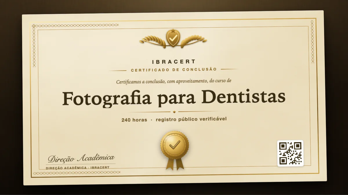 Capa do curso Fotografia para Dentistas