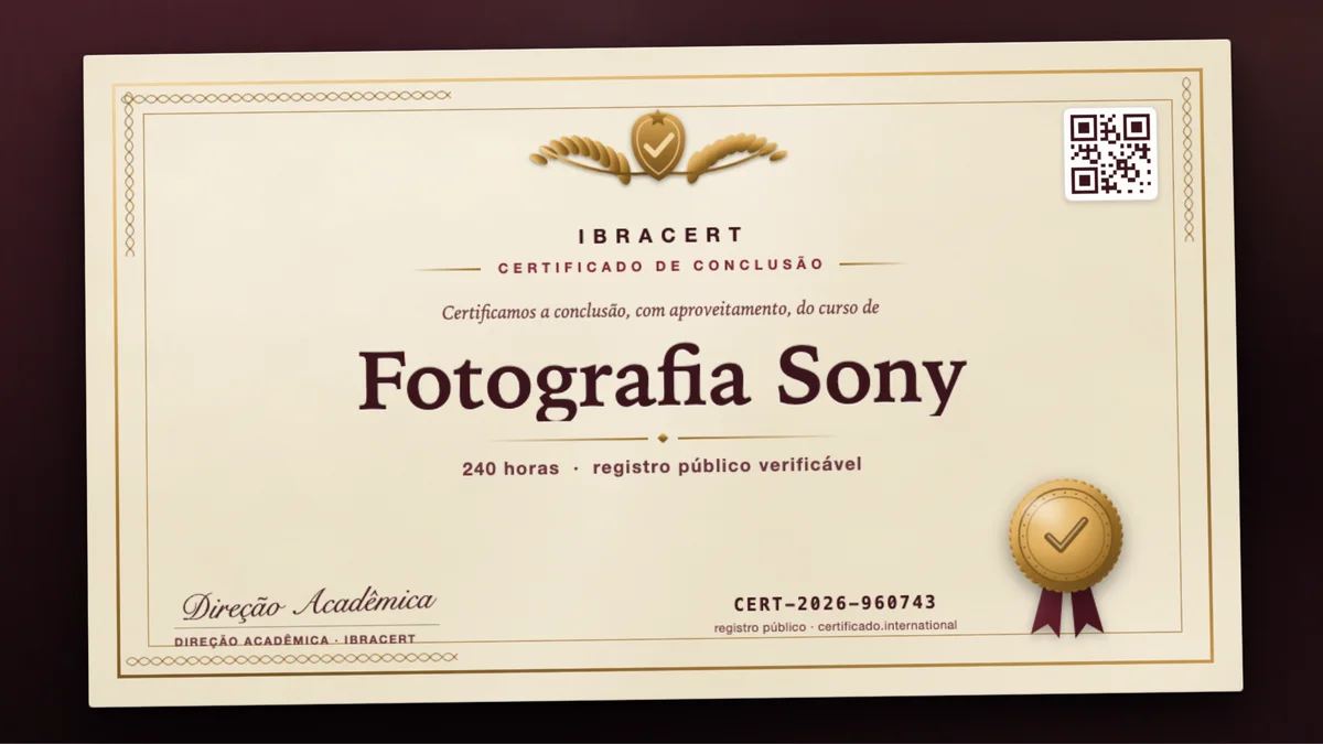 Capa do curso Fotografia Sony