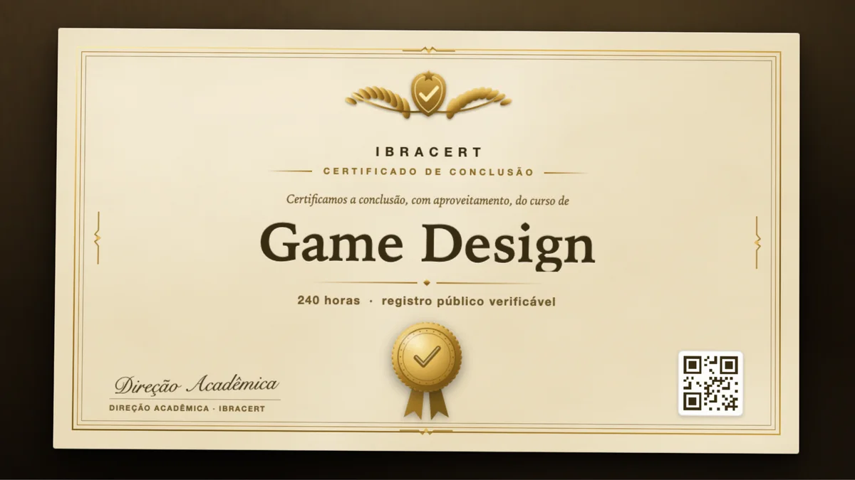 Capa do curso Game Design