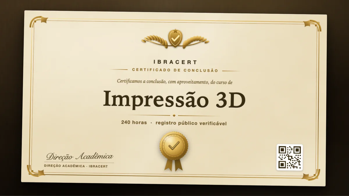 Capa do curso Impressão 3D