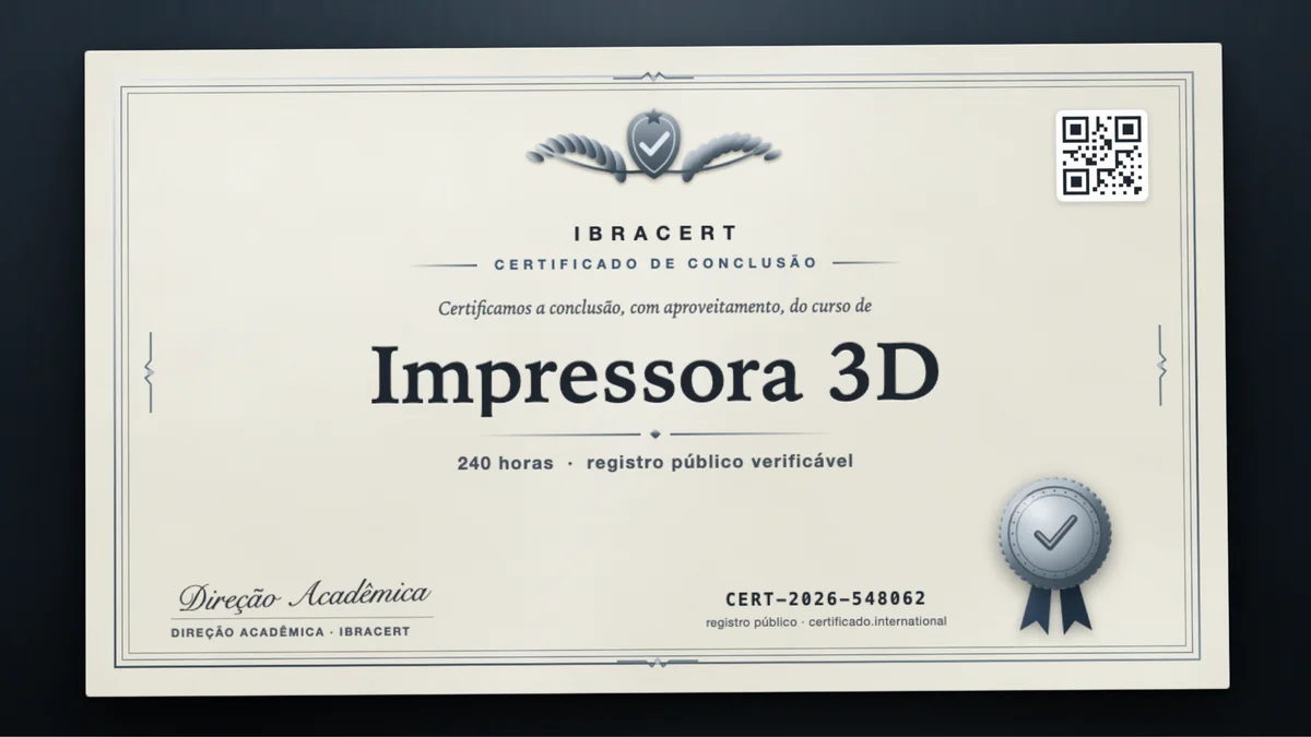 Capa do curso Impressora 3D