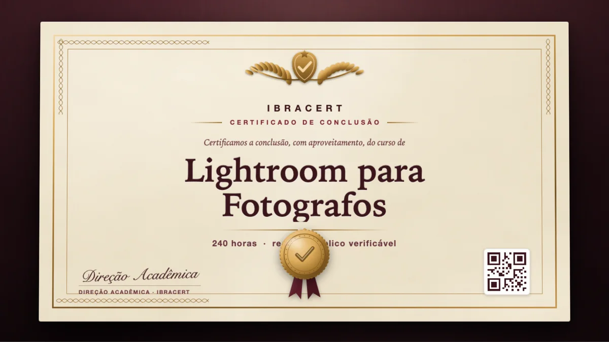 Capa do curso Lightroom para Fotografos