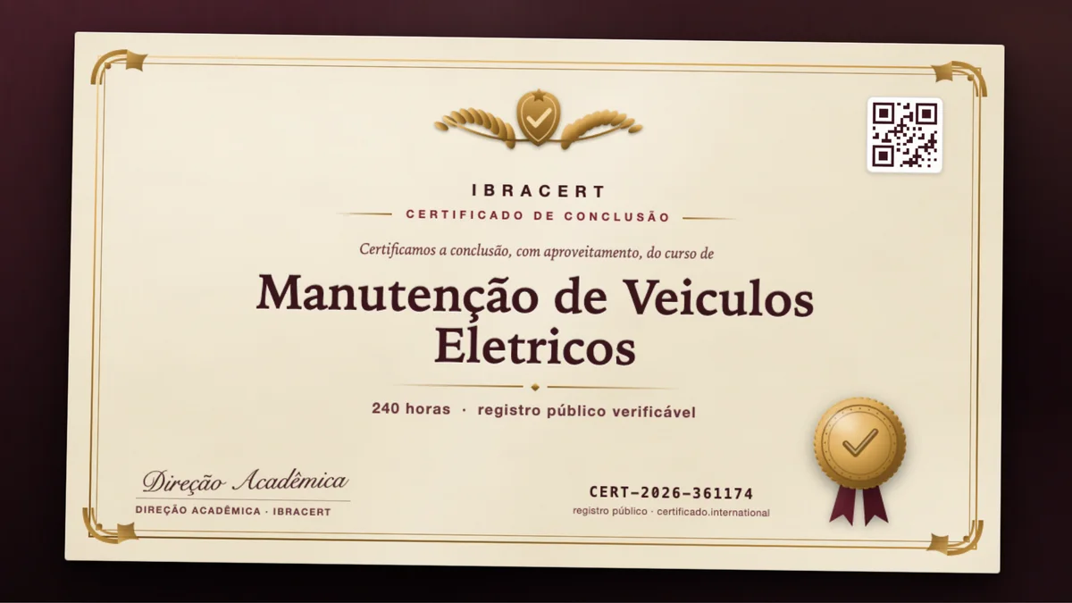 Capa do curso Manutenção de Veiculos Eletricos