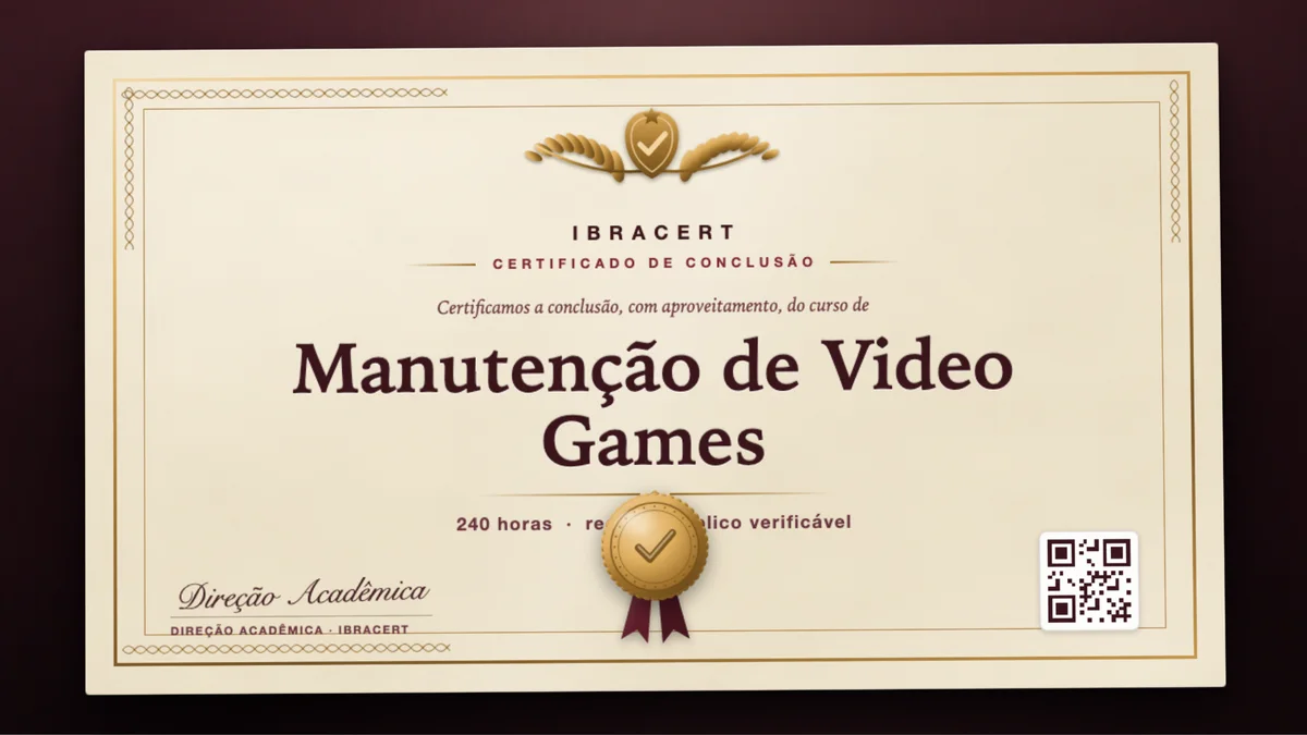 Capa do curso Manutenção de Video Games
