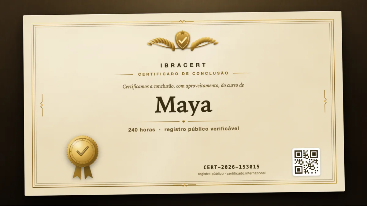 Capa do curso Maya
