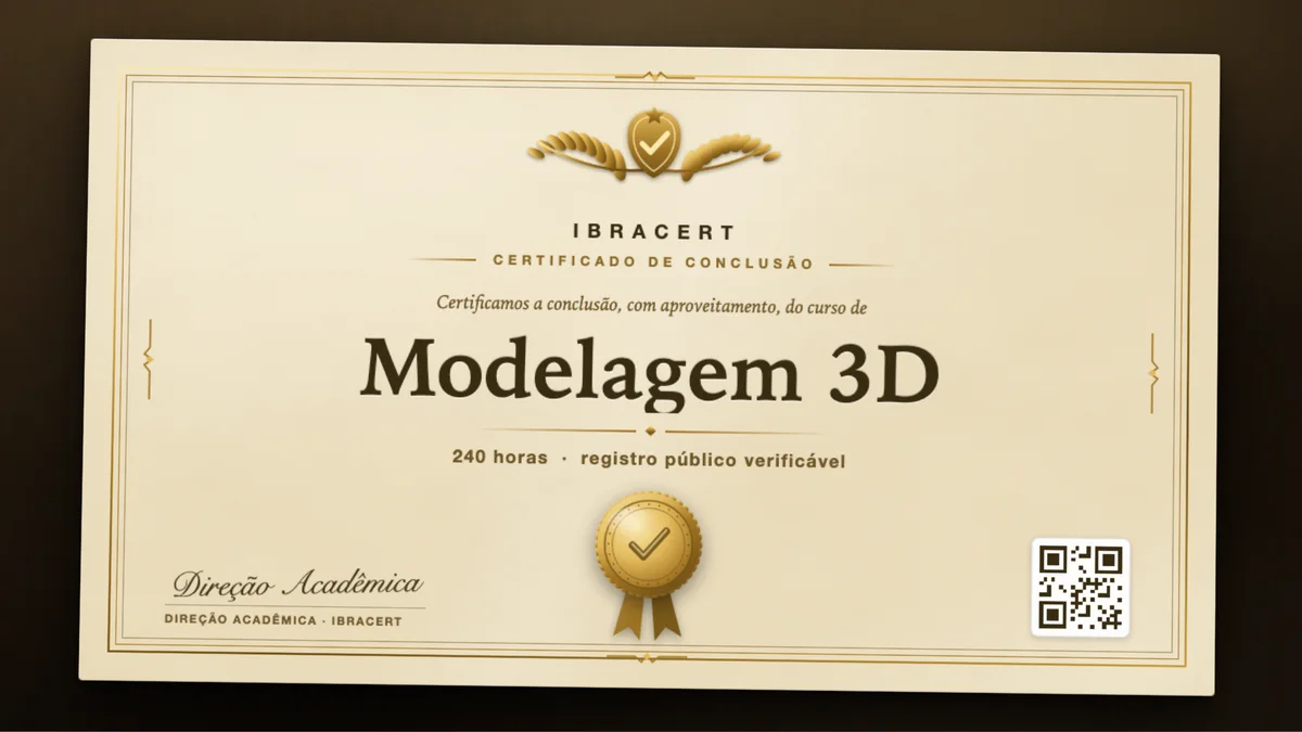 Capa do curso Modelagem 3D