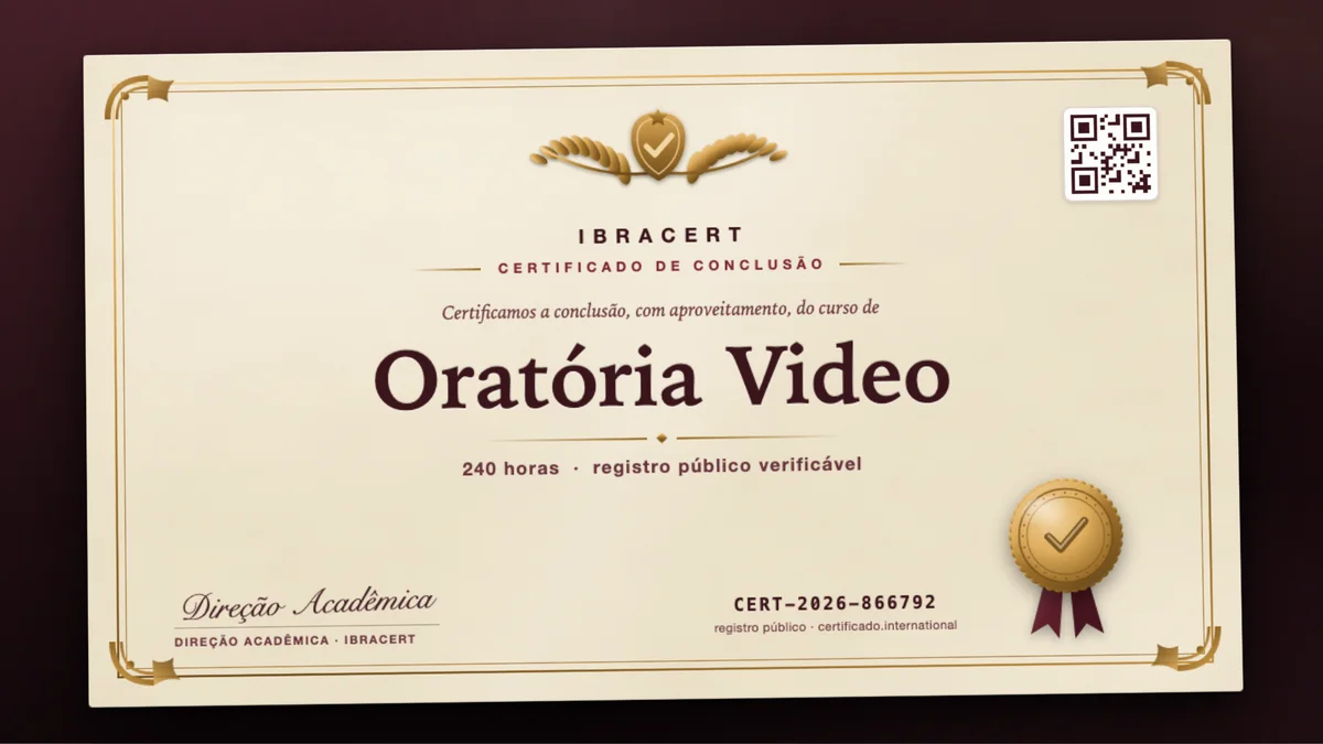 Capa do curso Oratória Video