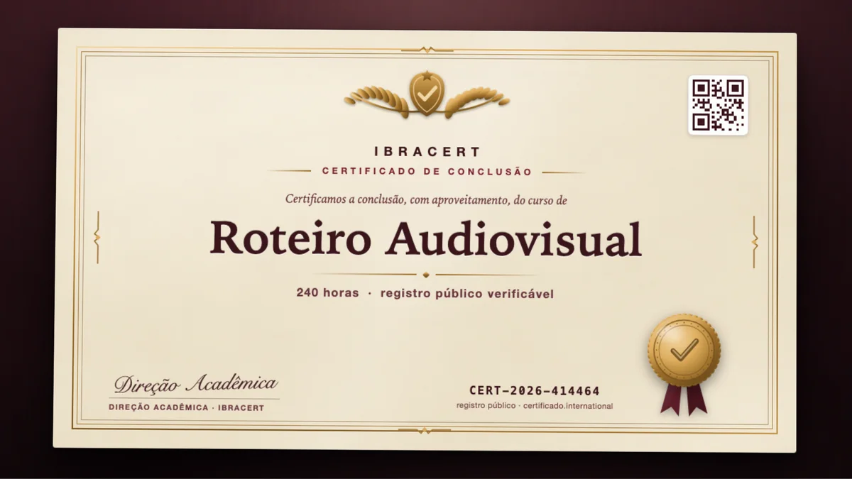 Capa do curso Roteiro Audiovisual