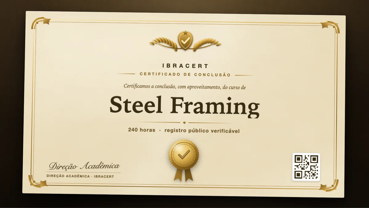 Capa do curso Steel Framing