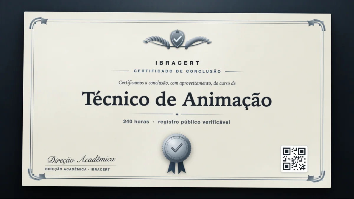 Capa do curso Técnico de Animação
