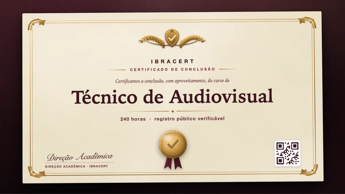 Capa do curso Técnico de Audiovisual