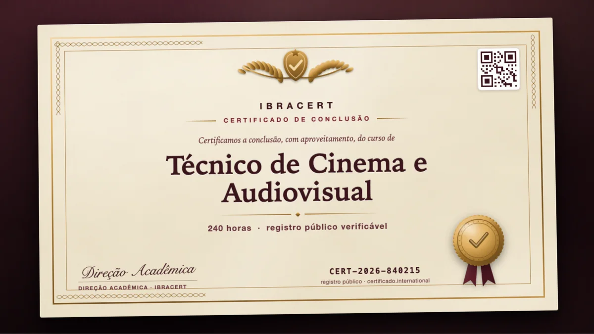Capa do curso Técnico de Cinema e Audiovisual