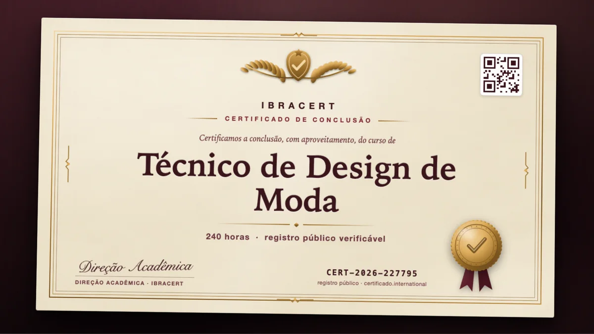 Capa do curso Técnico de Design de Moda