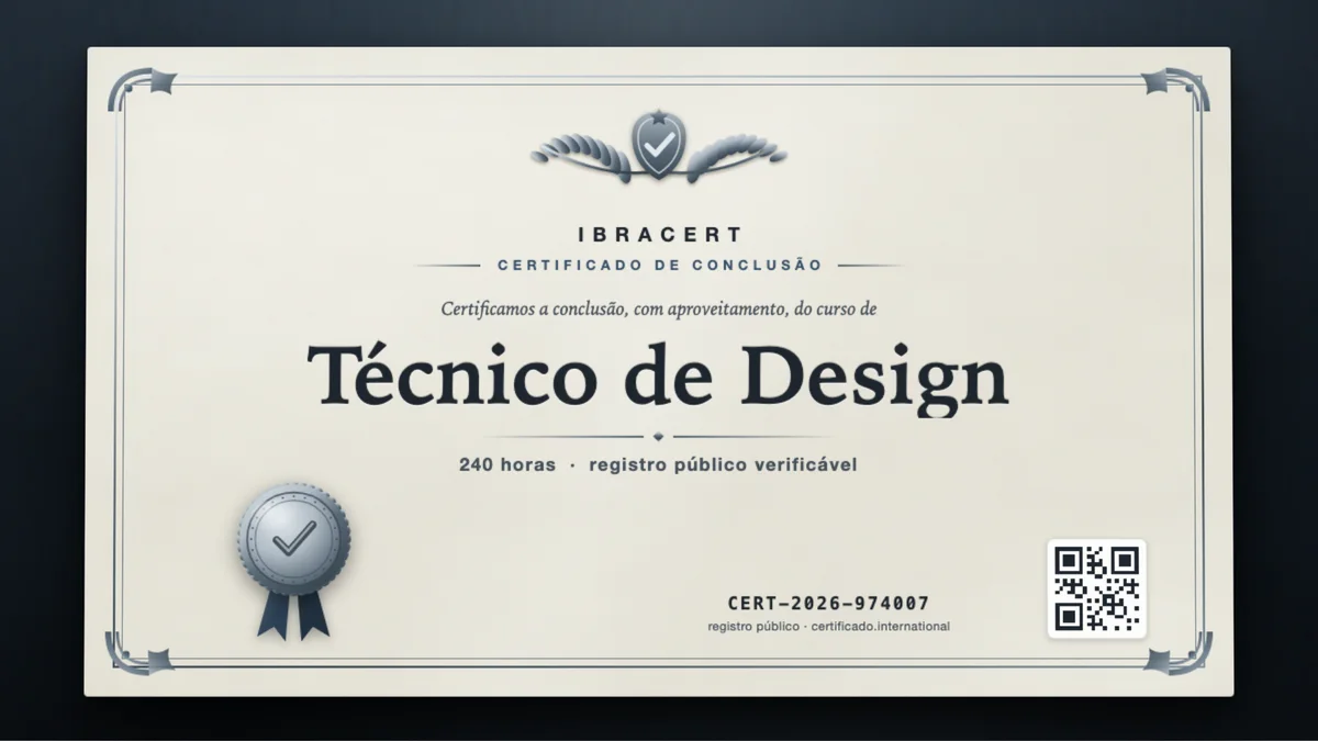Capa do curso Técnico de Design