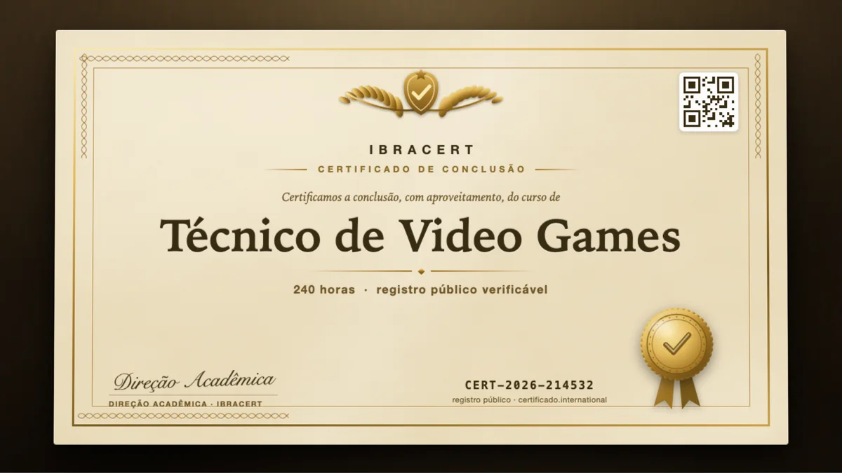 Capa do curso Técnico de Video Games