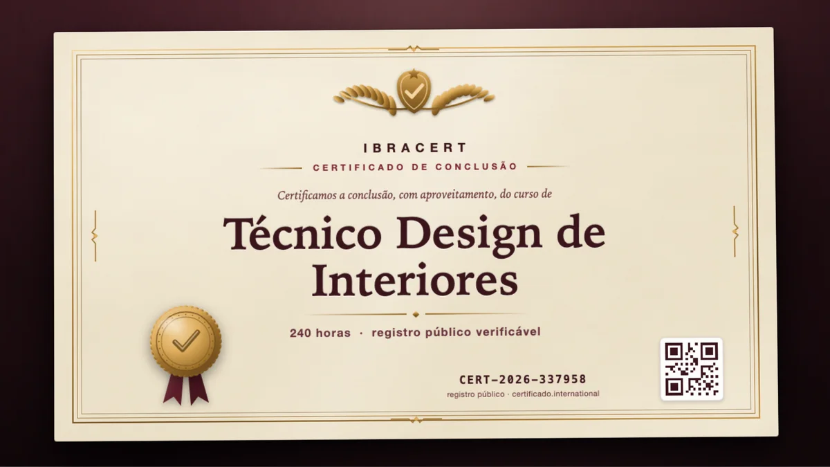 Capa do curso Técnico Design de Interiores