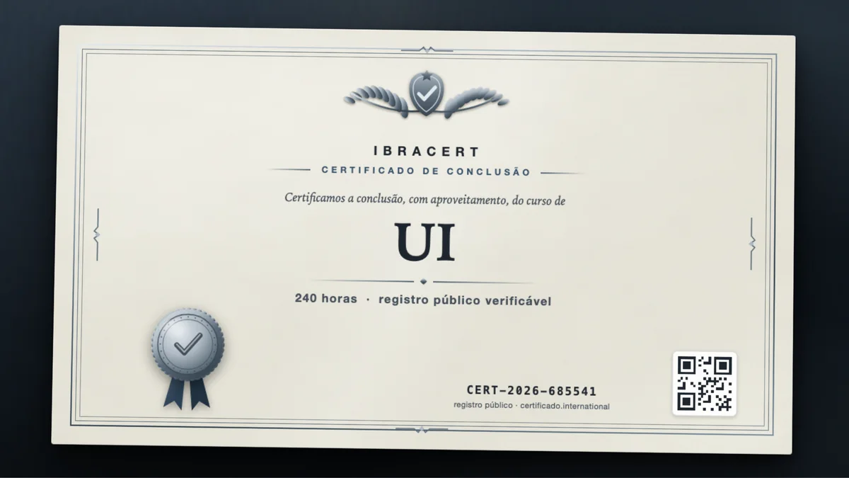 Capa do curso UI
