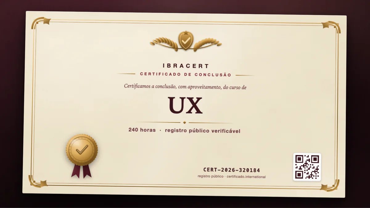 Capa do curso UX
