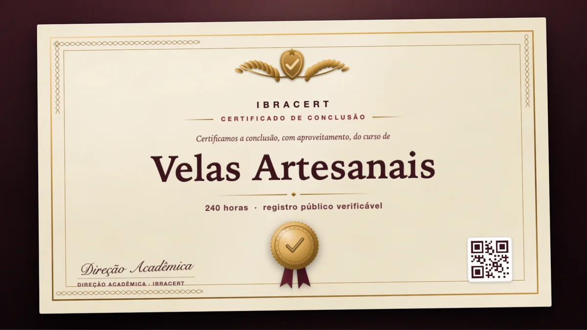 Capa do curso Velas Artesanais