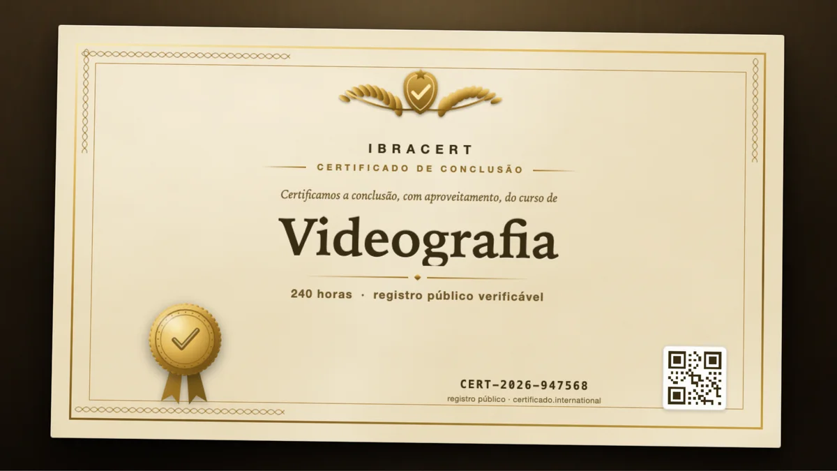 Capa do curso Videografia