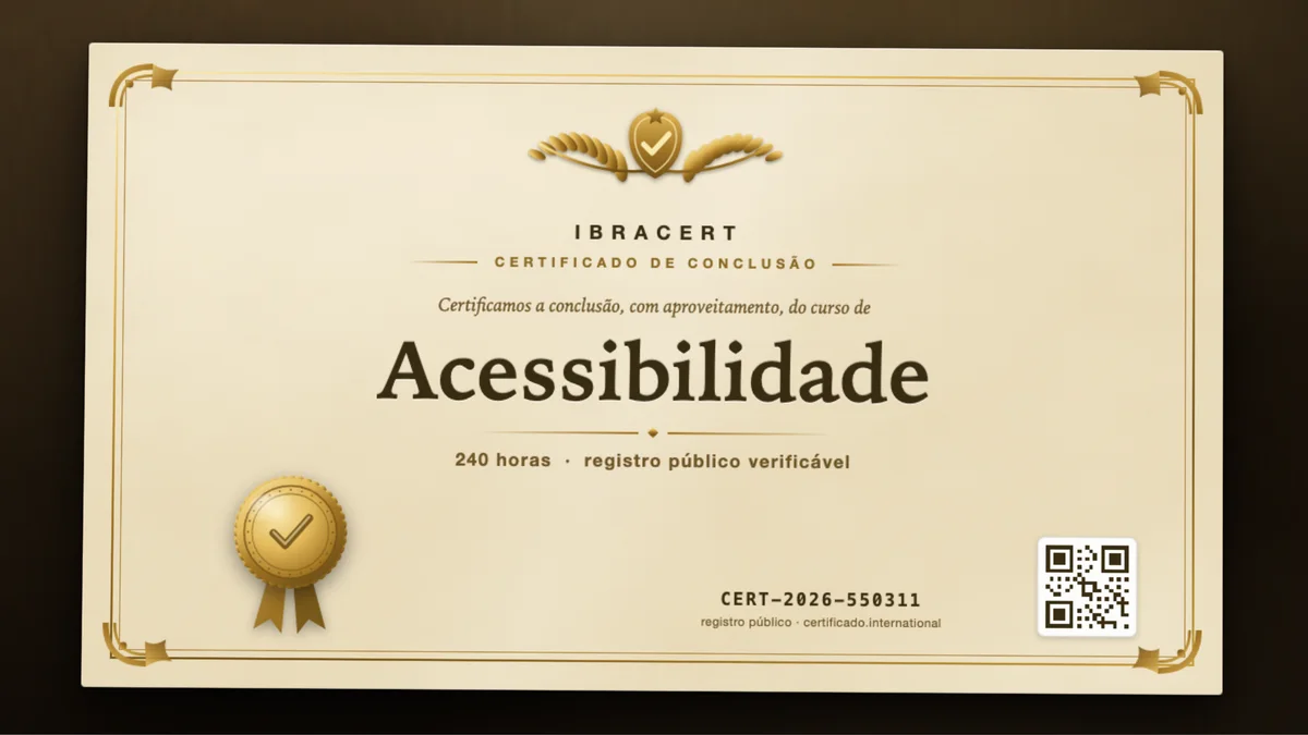 Capa do curso Acessibilidade