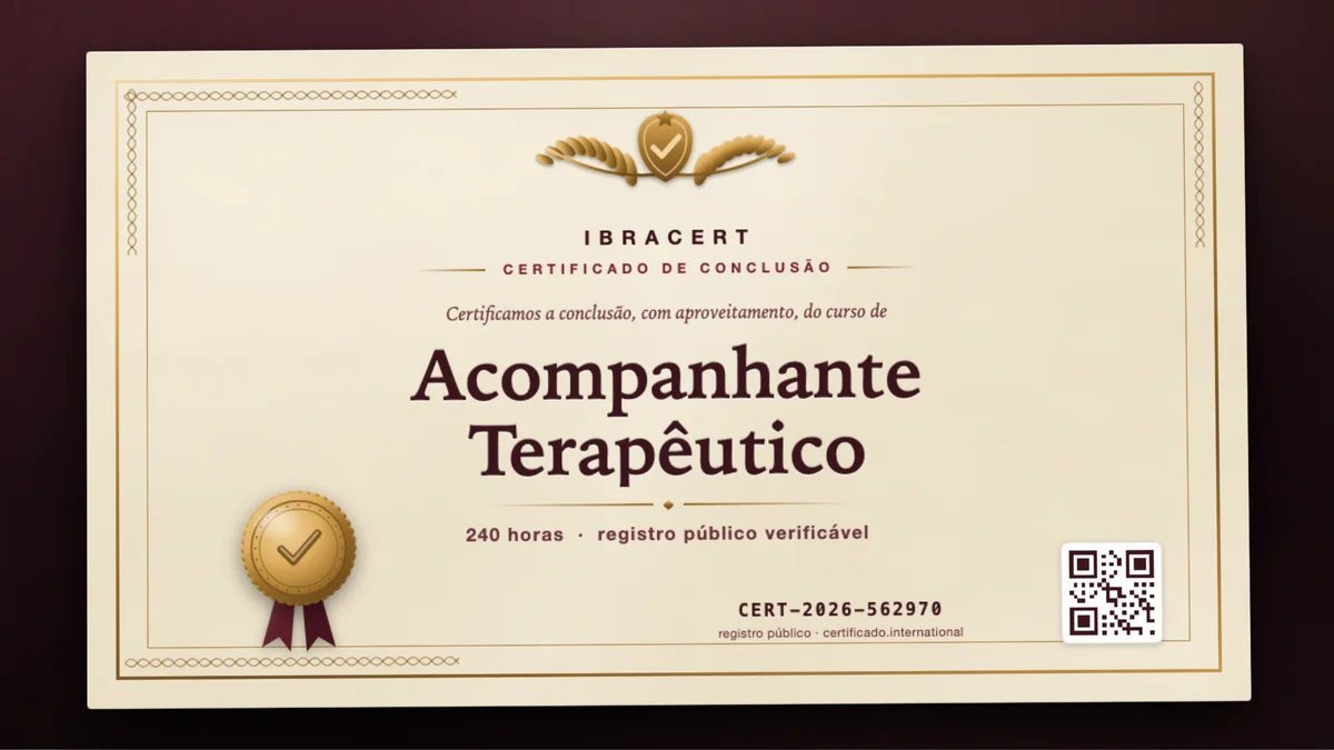 Capa do curso Acompanhante Terapêutico